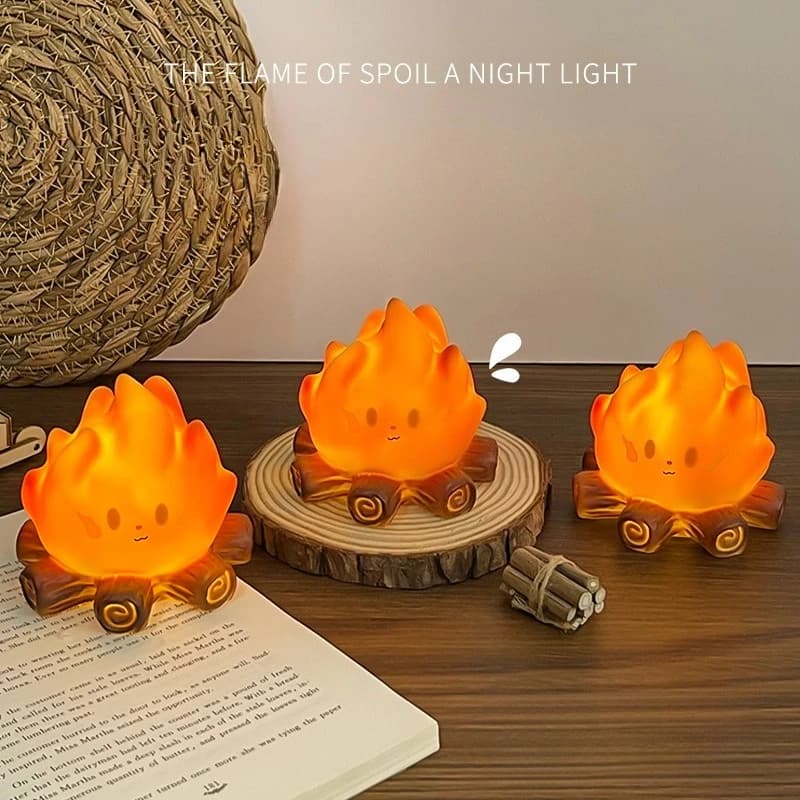 Luce notturna per falò, candela elettronica, atmosfera decorativa, luce, ornamento regalo per bambini
