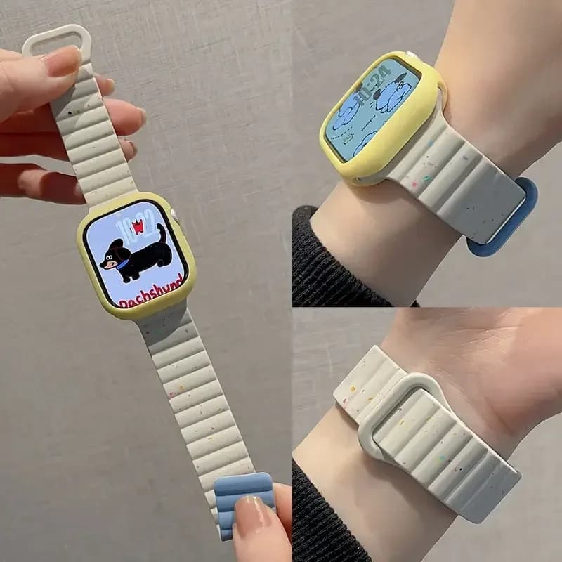 Cinturino per cinturino Apple Watch 49mm 45mm 41mm 44mm 40 42 38mm Bracciale in silicone cinturino magnetico per Iwatch serie 10 9 8 Uitra 7