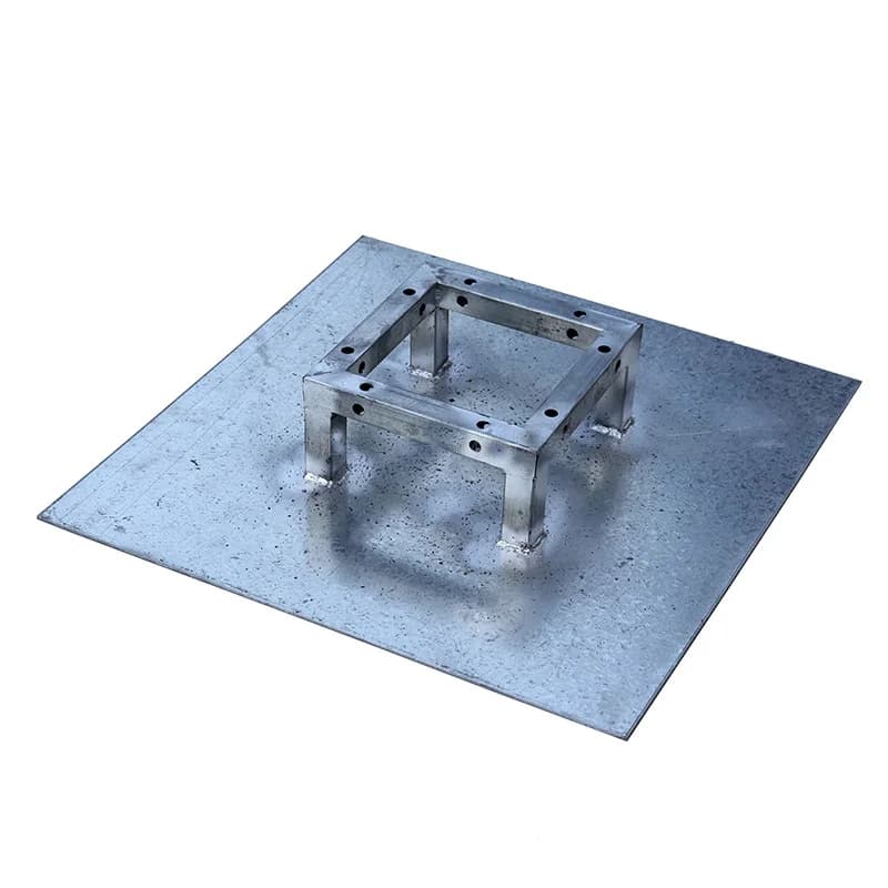 Base for beam, support for internal background, base plate for counterweight, stage beam, fixing parts in iron plate, frame for weighted advertising row