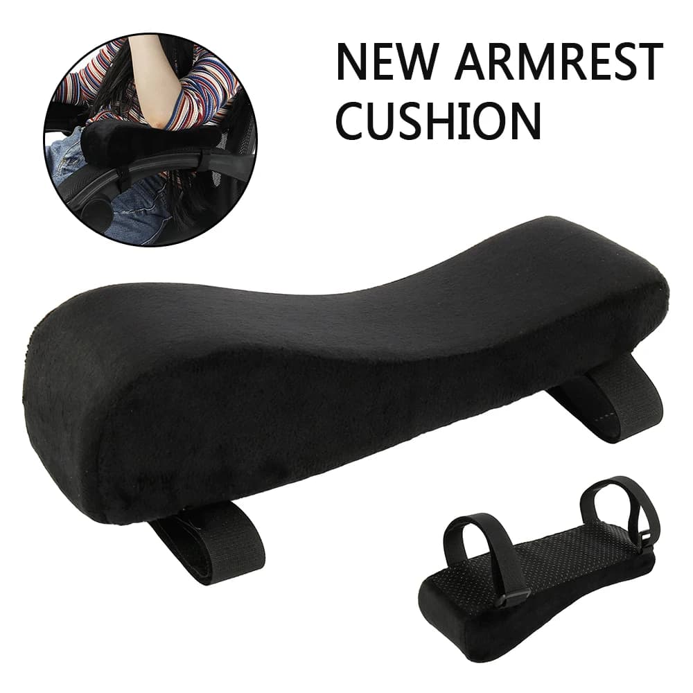 1/2 pezzi cuscino per bracciolo per sedia da ufficio memory foam sollievo dalla pressione cuscino per gomito cuscino per bracciolo ergonomico copertura per bracciolo curvo universale
