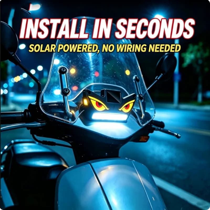 Motorcycle Demon's Eye Waterproof Decorative Light Mechanic Electric Bike Eye Expression Motorcycle Plane Light Eye LED