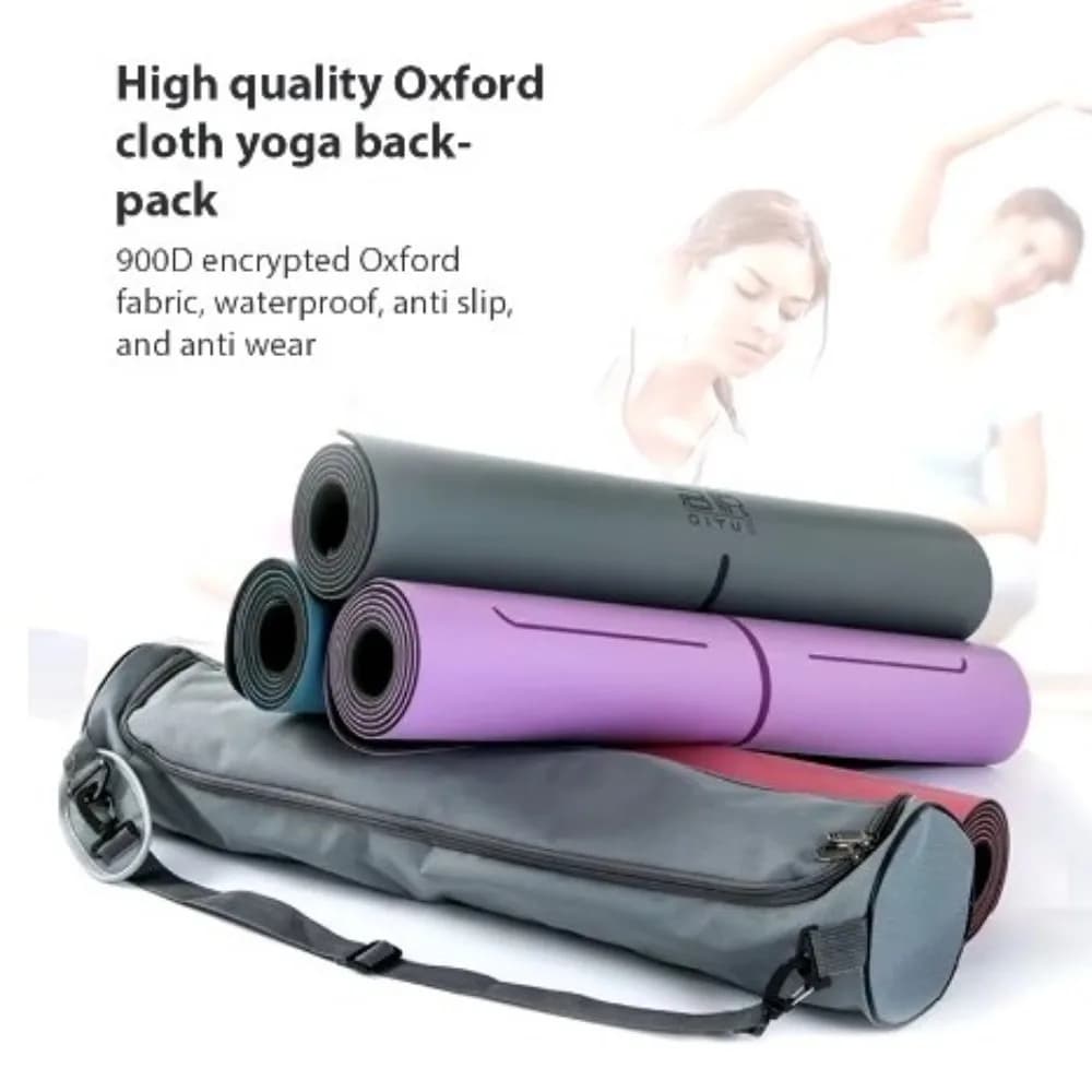 Addensated Yoga Mat Bag Foldable Adjustable Shoulder Backpack for Pilates Multifunction Storage Double Hinge Cover for Sports Padding Dance