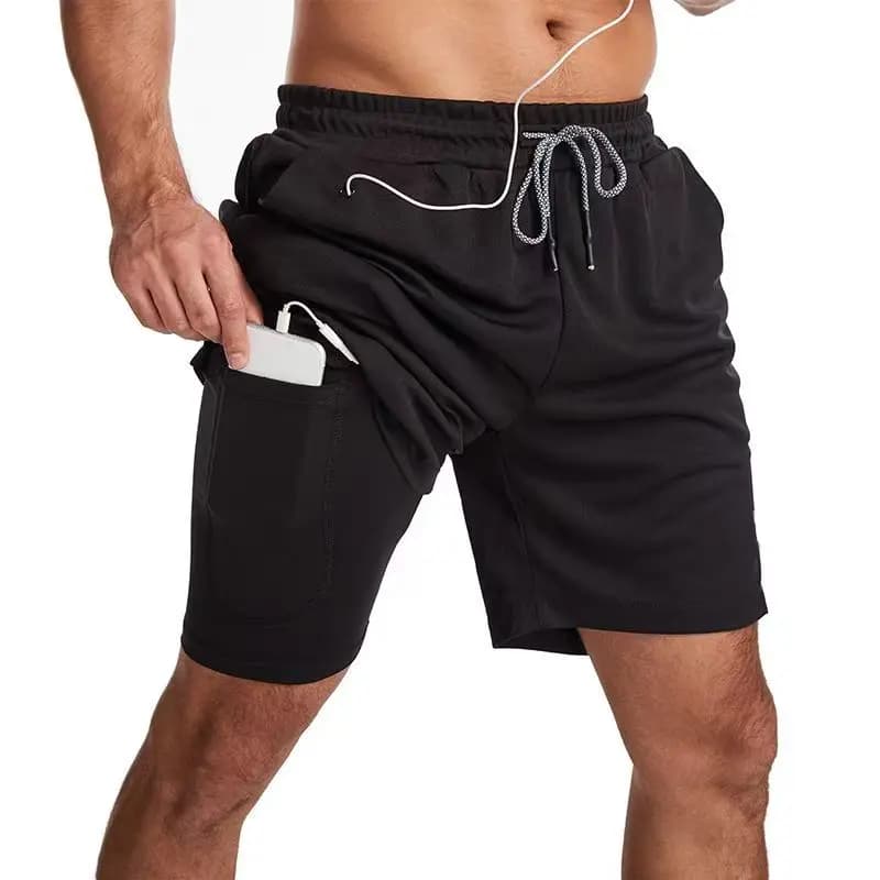 Nuovi Pantaloncini Sportivi a Doppio Strato Estate 2025, Moda Uomo, Tendenza Outdoor, Fitness, Basket, Atletica Leggera