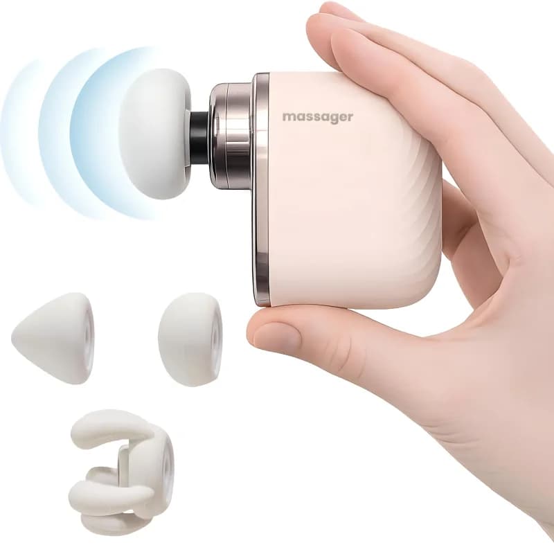 Mini Pistola per Massaggio 3 in 1, Massaggiatore Muscolare a Percussione Profonda, Pistola per Massaggio Portatile Tascabile per Palestra, Viaggi, Ufficio