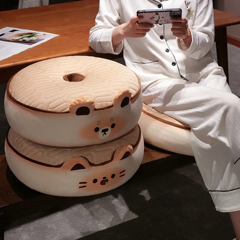 Cuscino per sedia rotondo in velluto a forma di biscotto Isolamento termico Cuscino per seggiolino auto multiuso Cuscino per sedia da ufficio domestico ergonomico