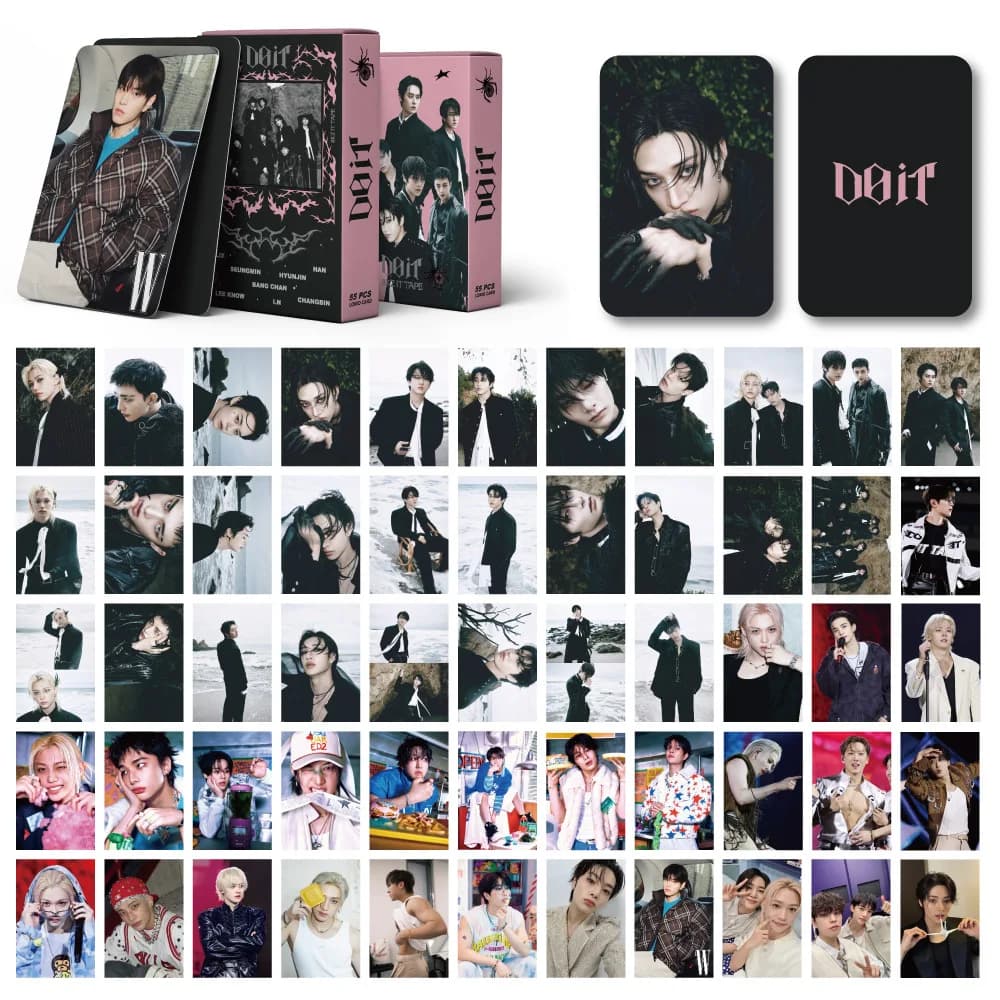 KPOP 55 Pezzi Stray Kids Album Pain Pack Lomo Card DO IT SKZOO Serie Ufficiale Rosa Photo Card Mingxin Video Fan Collection Regalo