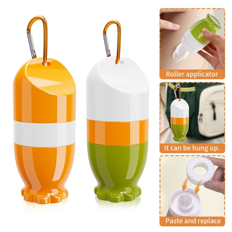 Portable 1 Piece Portable Solar Lotion Application, Roll-on Beauty Tools Bottle