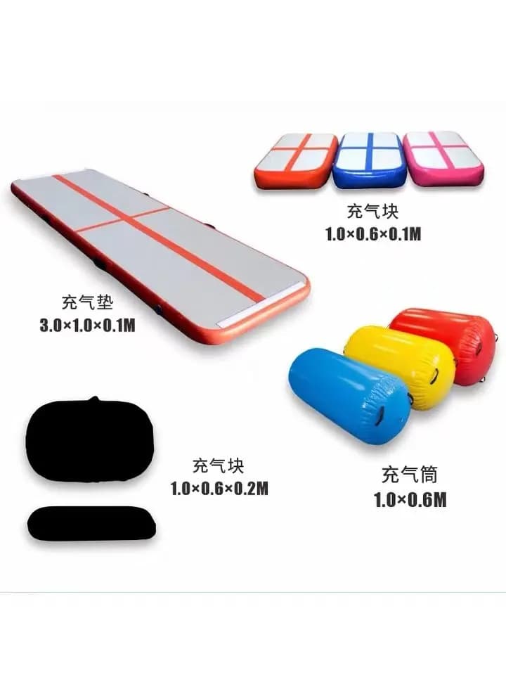 Tappetino gonfiabile personalizzato per Taekwondo, arti marziali, palestra, yoga, ginnastica, con superficie spazzolata, direttamente dalla fabbrica