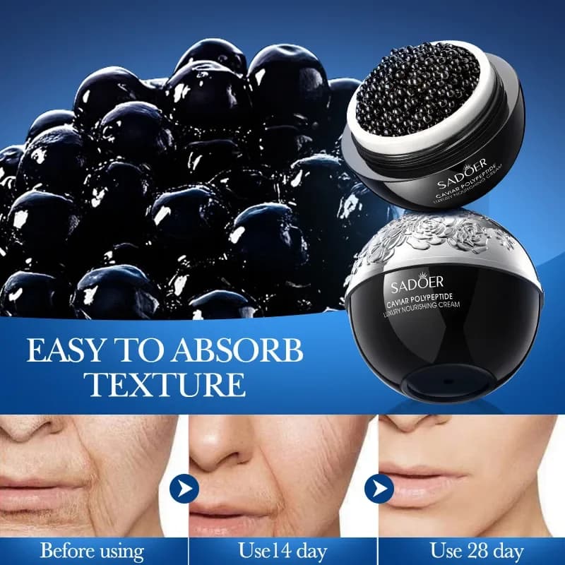 Cream Faced with Collagen and Pearls, Rassodante and Anti-wrinkles, Hydrating Caviale, Levigante and Illuminante, Korean Product for Skin Care