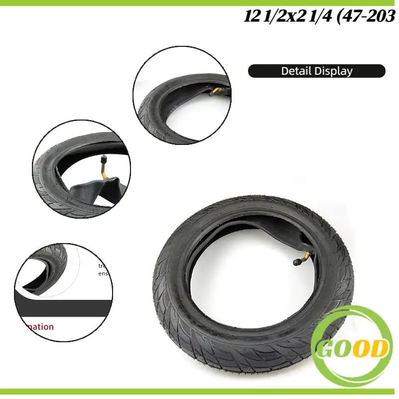Ruota freno a disco 12 1/2x1.75x2 1/4(47-203) con pneumatico per biciclette da skateboard elettriche da 12 pollici motociclette chauffeur