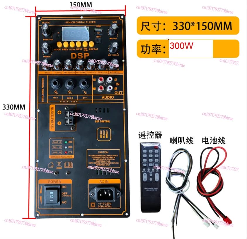 Shanshui con DSP, Batteria 12V, Amplificatore di Potenza Bluetooth da 300W per Danza di Gruppo, Altoparlante Portatile con Asta