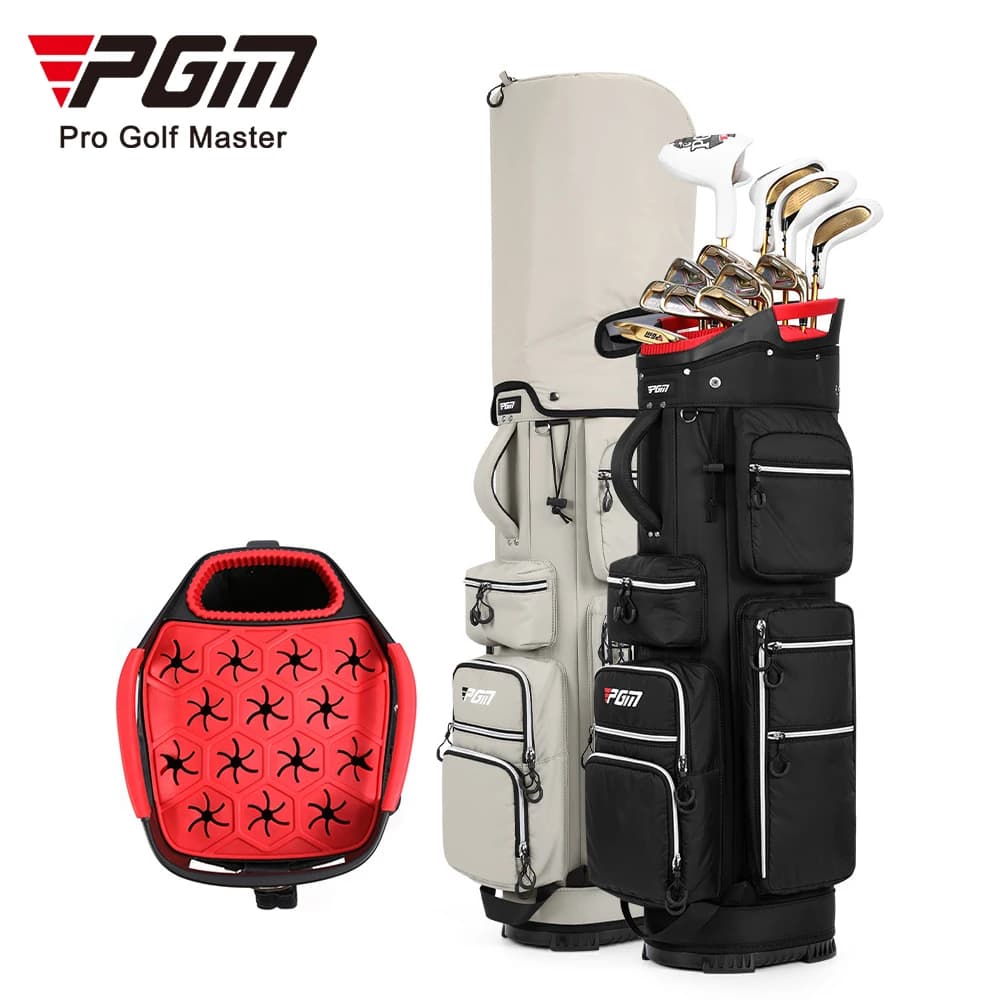 PGM Golf Cart Bag with Fixed Club Divider, Lightweight Water-Resistant Travel Golf Bag QB166