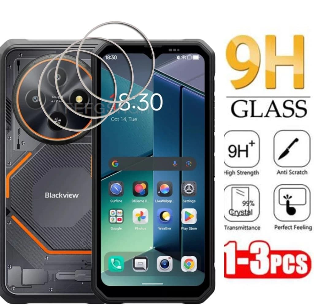 Pellicola per obiettivo fotocamera 3D 9H HD per Blackview Fort 2 6.56 "2025 Blackview Fort 2 Fort2 Cover protettiva posteriore in vetro temperato