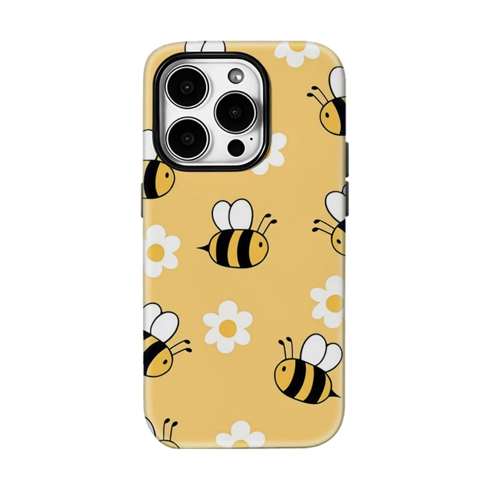 Custodia per telefono Bee Daisy per iPhone 17 16 15 14 13 Pro Max Plus, custodia magnetica robusta a strato singolo/doppio