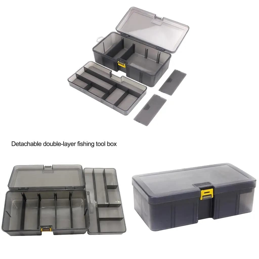 Q39E Compartments Fishing Lures Box Baits Storage Case Fishing Tackle Storage Trays Hook Organizers Waterproof Lures Box