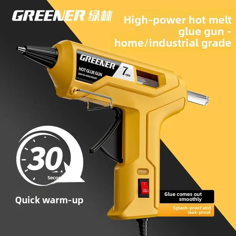 Pistola per colla a caldo 30/50W per stick di colla da 7mm, mini pistola adesiva industriale elettrica a caldo, strumento di riparazione a temperatura regolabile