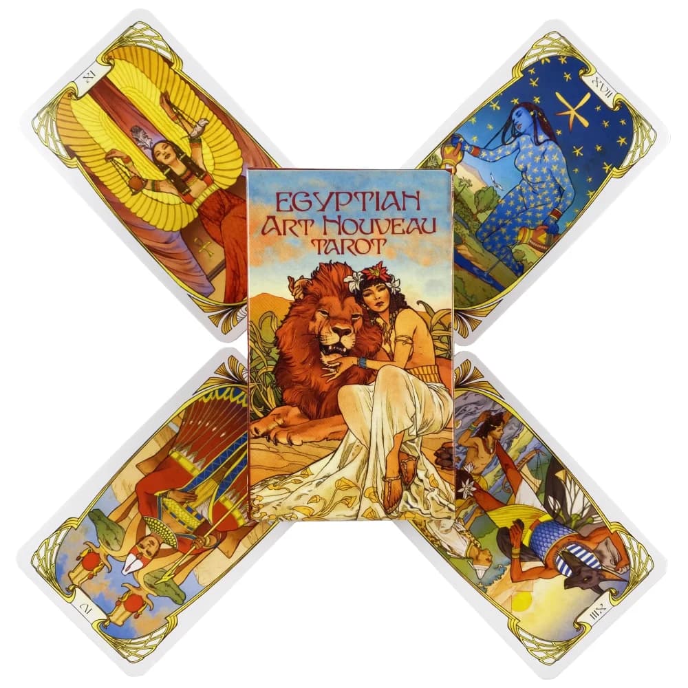 Carte dei tarocchi d'arte egiziana Nouveau Un mazzo da 78 Oracle English Visions Divination Edition Borad Giocando a giochi