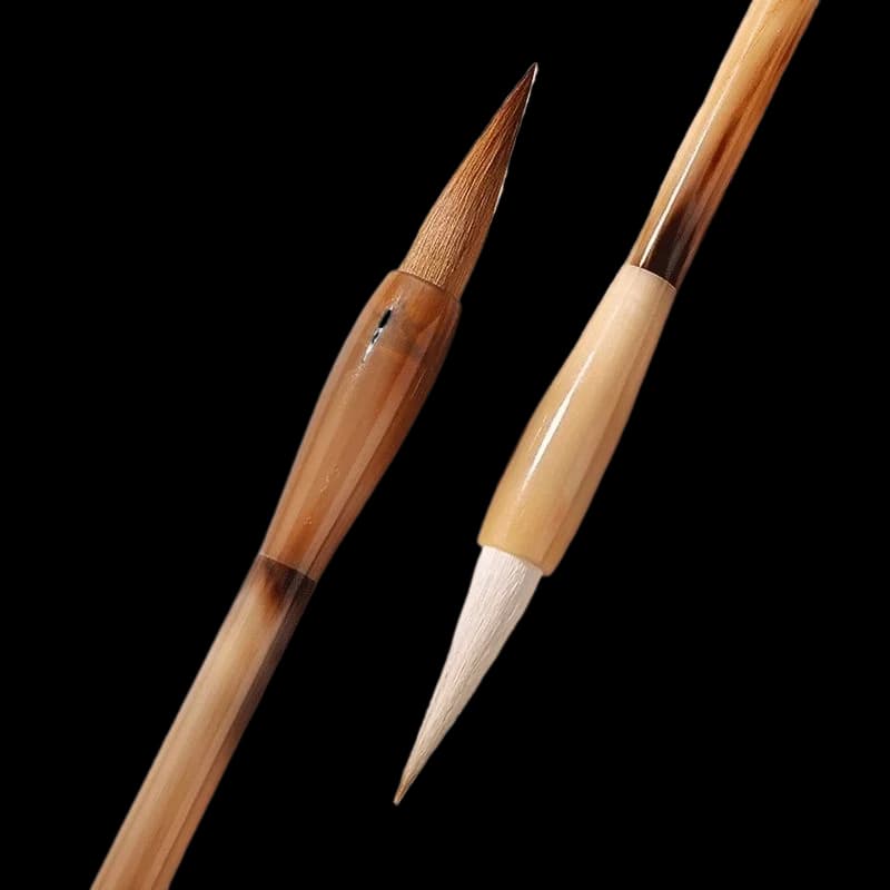 Ox Horn Pole Weasel Hair Calligraphy Brush Weasel Woolen Multiple Hair Brush Set Regular Script Chinese Calligraphy Brush Gift