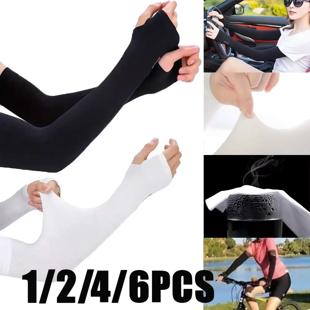 1-6 pcs sun protection arm covers women's sleeves summer sun protection outdoor running volleyball fishing sun protection UV