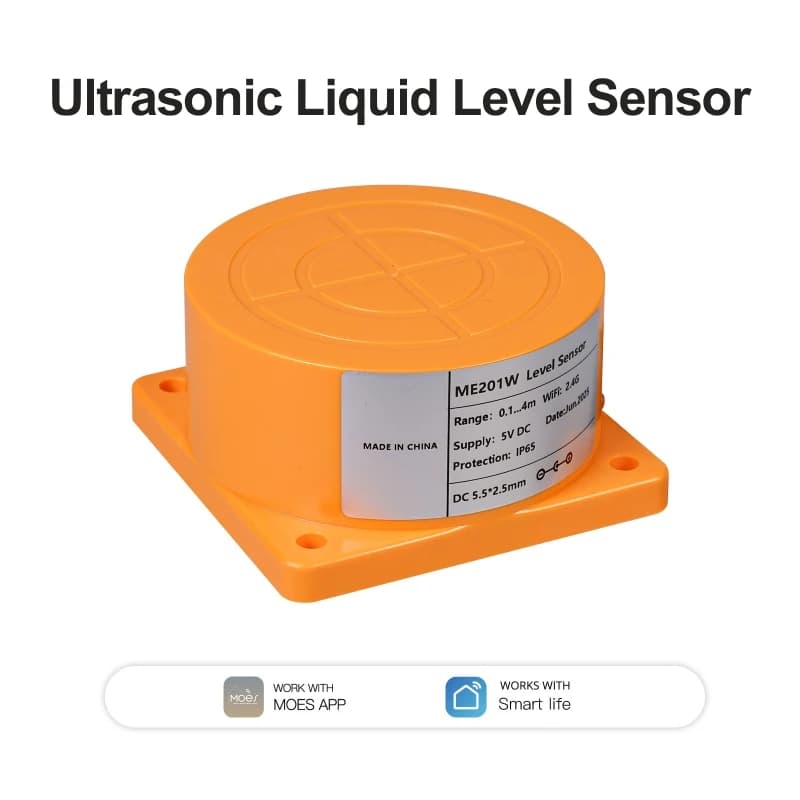 Sensore di Livello Liquido a Ultrasuoni Zigbee, Controllore Remoto per Serbatoi d'Acqua e Carburante, App Smart Life, Allarme in Tempo Reale, Spina EU