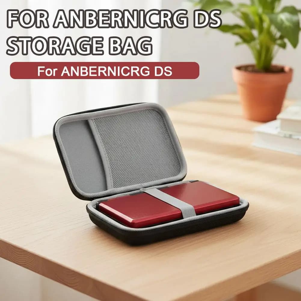 Custodia da trasporto per console da gioco portatile ANBERNIC RG DS, custodia da viaggio per emulatori portatili, organizer nero
