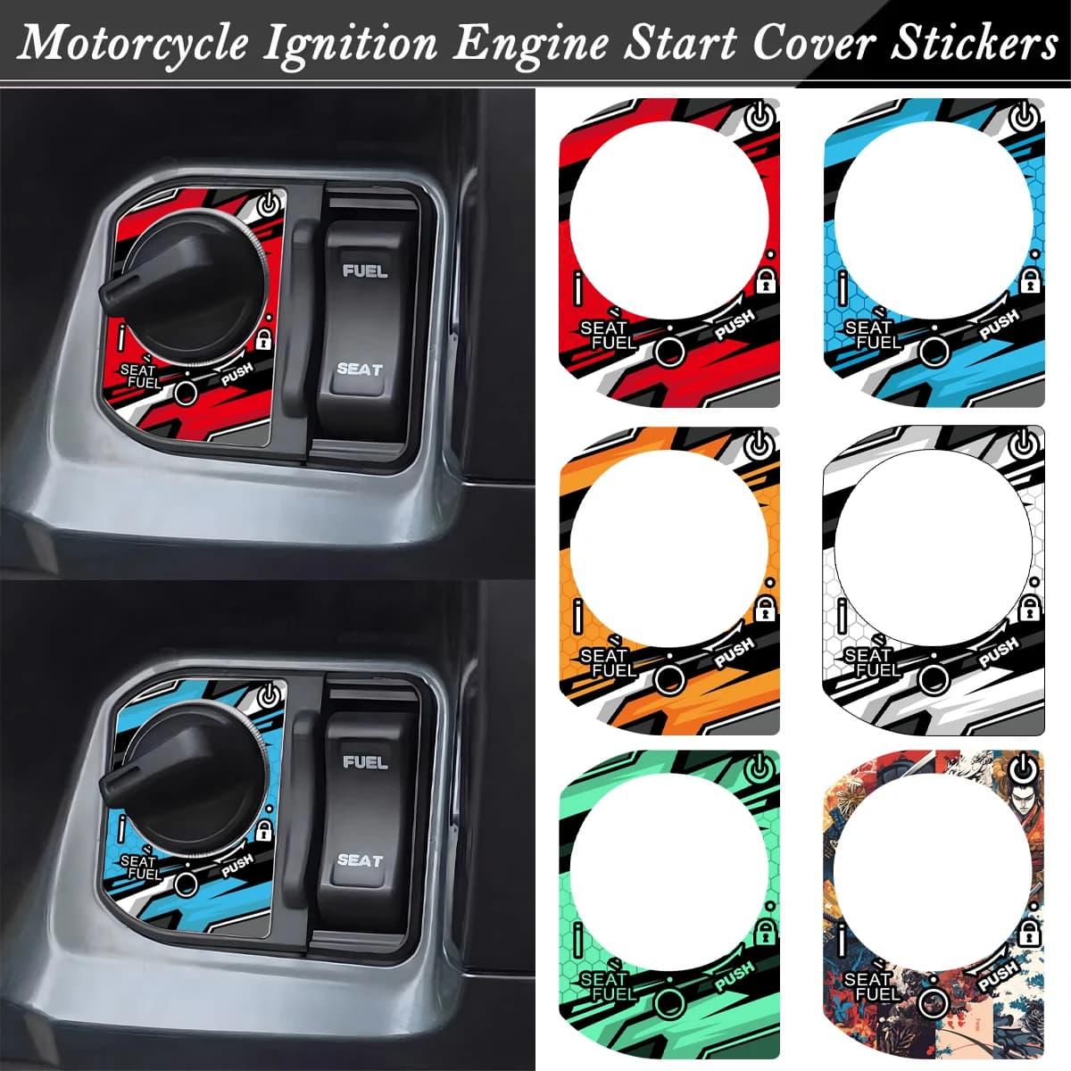 Per Honda PCX160 2021-2024 Nuovo Fare Clic Su 160 ADV160 Motore di Accensione Del Motociclo di Avviamento Della Copertura Adesivi Moto Foro Chiave Decalcomania Accessori