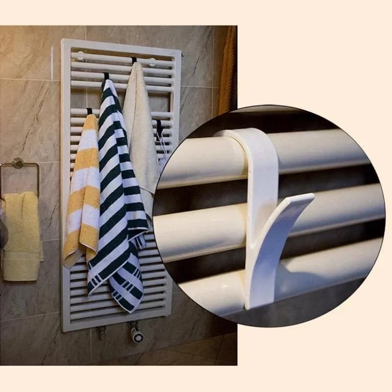 2-12 Pezzi Ganci Portasciugamani da Bagno Trasparenti per Radiatore, Appendiabiti e Porta Sciarpe