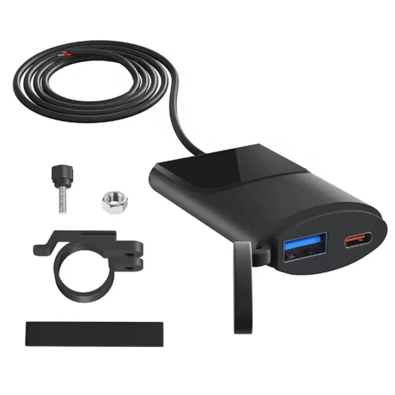 Dependable-Motorbike 12V USB Fast Charging Socket Waterproof Type-C Call Phone Port Power Outlet Mobile Chargers