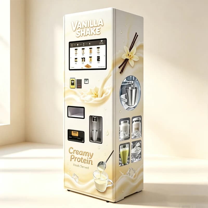 Commercial Multi Flavor Powder Drink Vending Machine Self Service Protein Shake Milk Tea Automatic Vending Device Customized