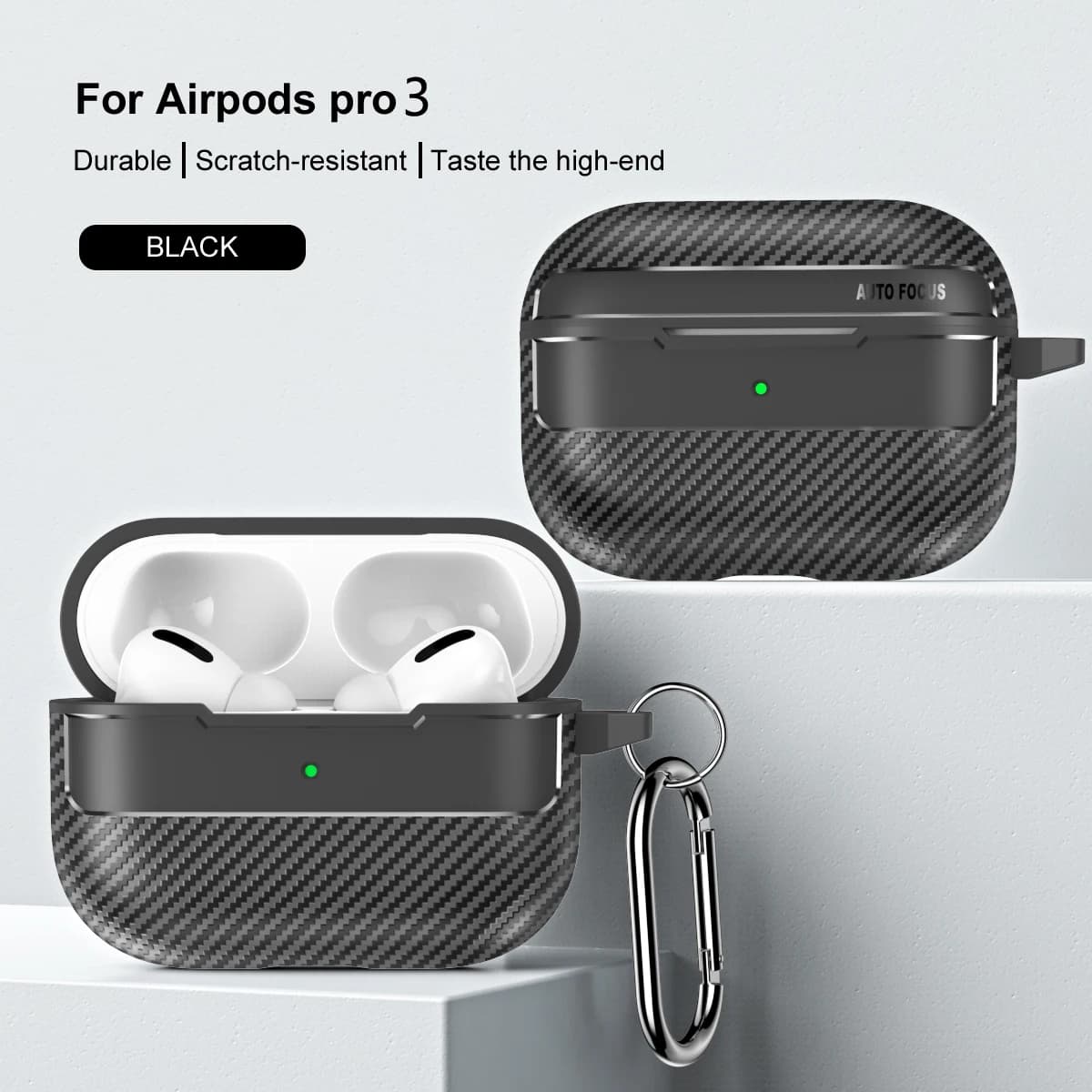 Fiber texture shell protector For AirPods Pro 3 Case Carbon Fiber Wireless Bluetooth headset Cover For Apple AirPods Pro3 Case