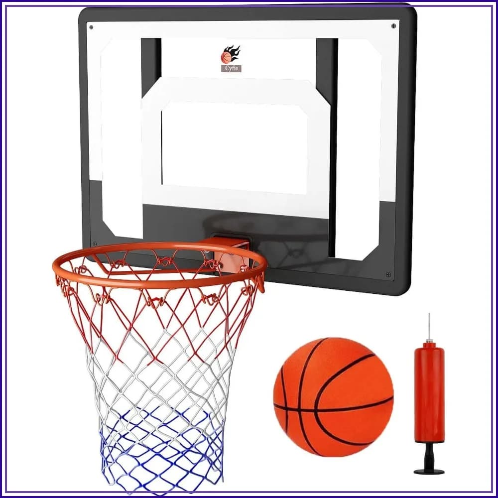32" x 23" Over-The-Door Basketball Hoop, Indoor Basketball Game for Home/Office, Kids & Adults
