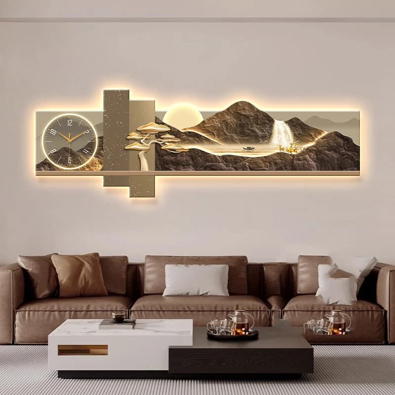 Orologio da Parete Grande Formato, Design Moderno di Lusso, Stile Cinese, Decorazione per Casa e Camere da Letto