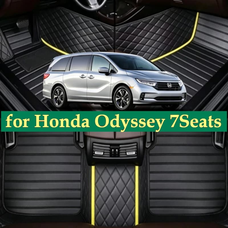 Custom Car Floor Mats For Honda Odyssey (7Seats only) 2004-2026 5/7seats Coche All Weather Auto Accessories Foot leather Carpets