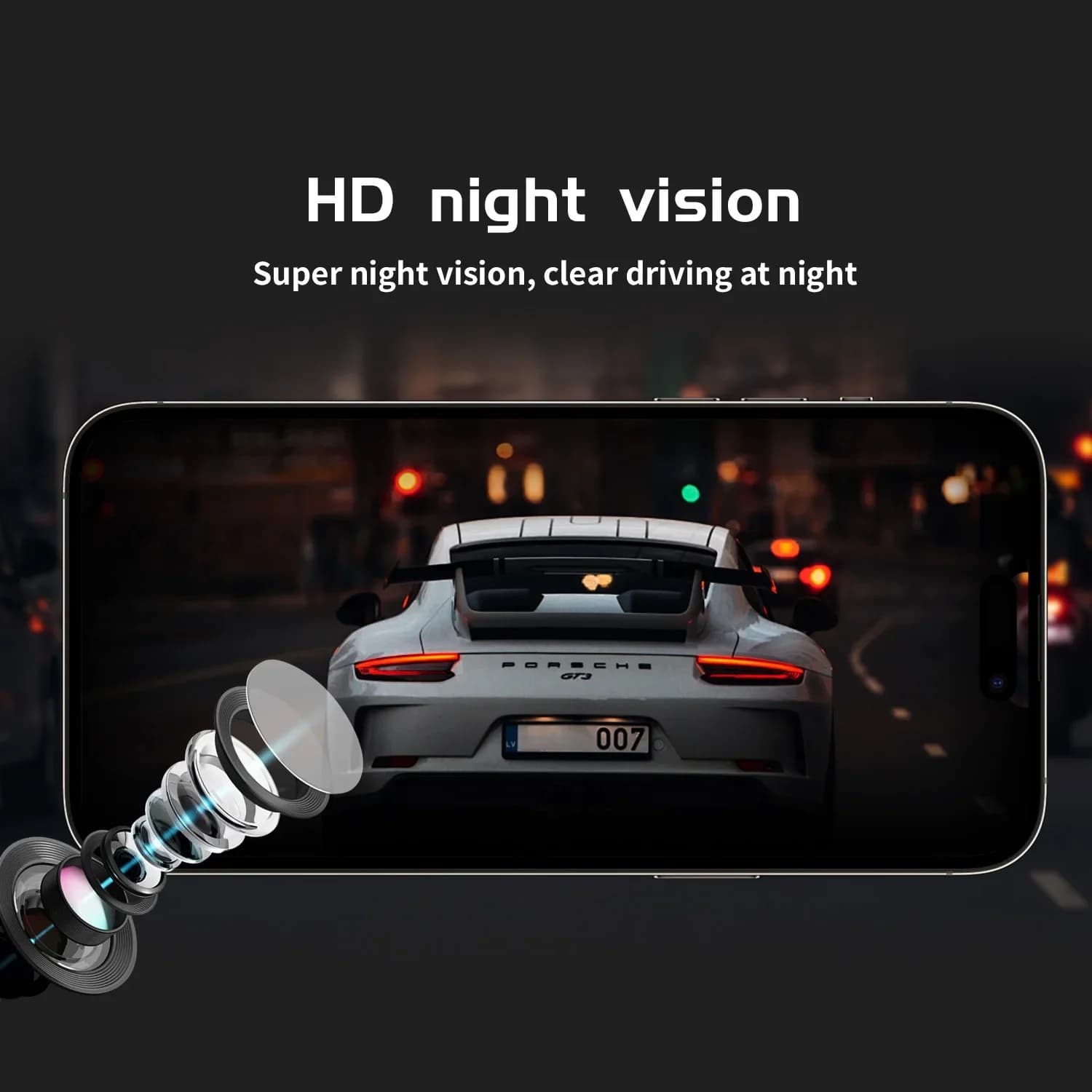 Dash Cam MSDual con Doppia Lente Anteriore e Posteriore 4K, Registratore per Auto con GPS, Visione Notturna, Dashcam 4K con Wifi, Registratore Video DVR 4K