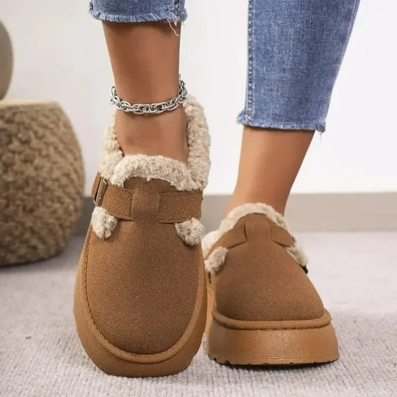 2025 Winter New Women's Anti slip Thick Bottom Cotton Dragging Comfortable Leisure Home Outdoor Leisure Slippers