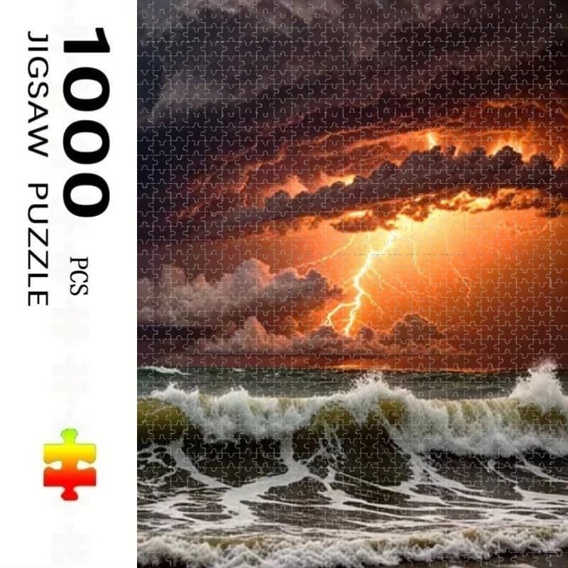 500 Pieces Jigsaw Puzzle Thunderstorm Over Ocean Jigsaw Puzzle Educational Toy for Kids Children 's Games Christmas Gift