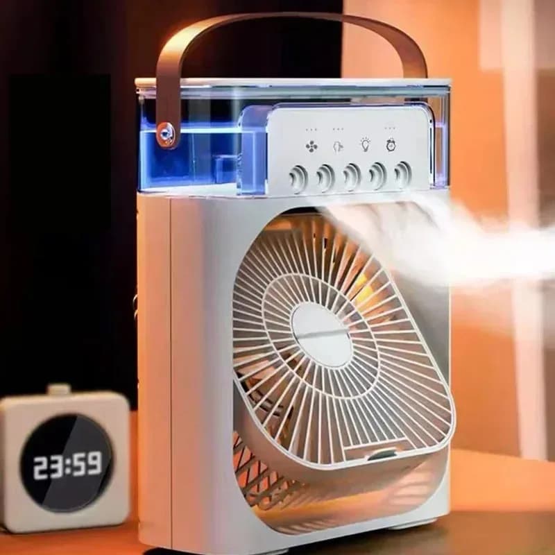 Nuovo 3 in 1 Ventilatore AIr Condizionatore Domestico Mini Dispositivo di Raffreddamento D'aria LED Luce Notturna Umidificatore Portatile Regolazione Dell'aria Ventilatore Ufficio Casa Ventilatore