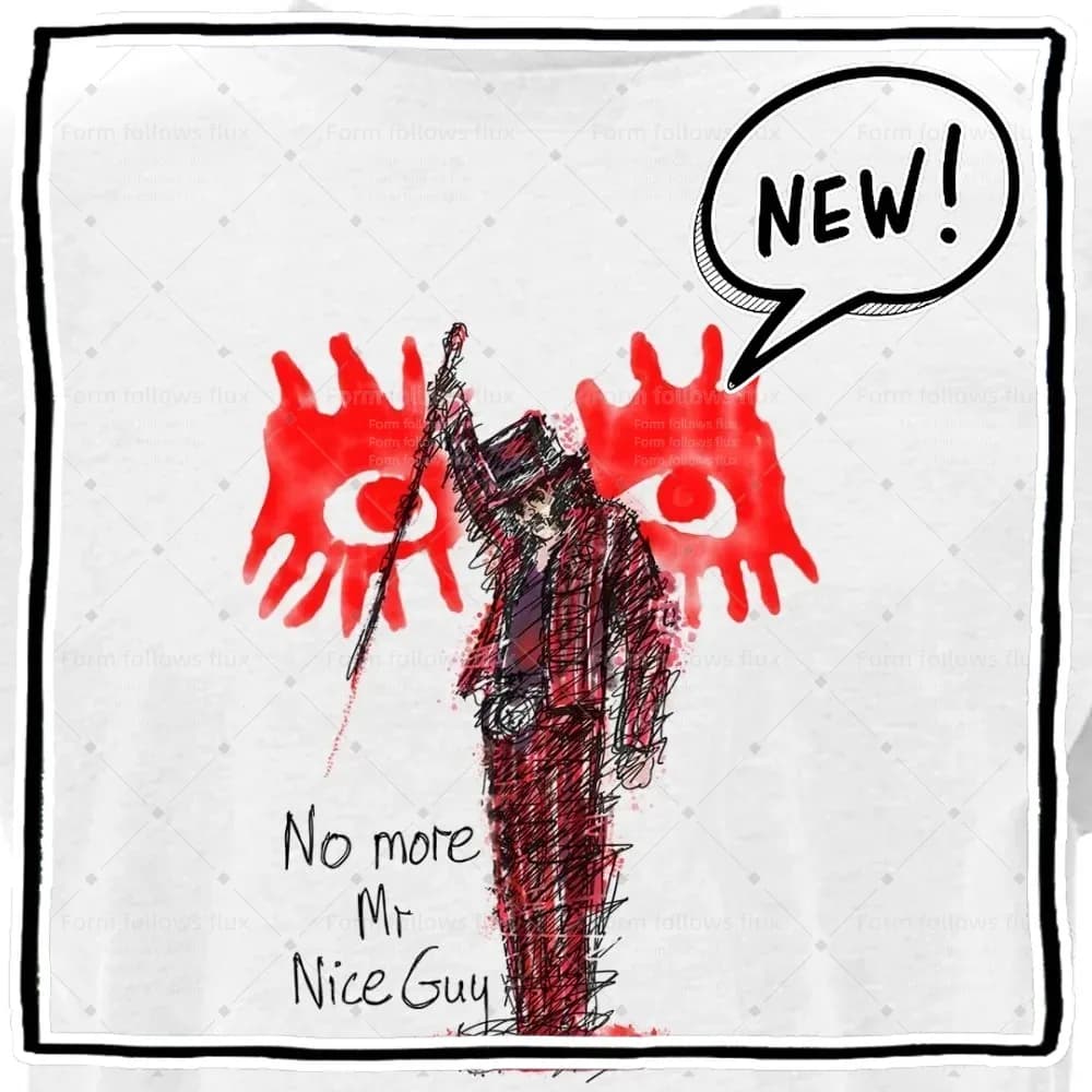 T-shirt con cappuccio da uomo 2026 Alice/Coo/per – No more Mr Nice Guy Dads Rock The Singers Stile fumetto disegnato a mano Unisex S-6XL Taglie forti