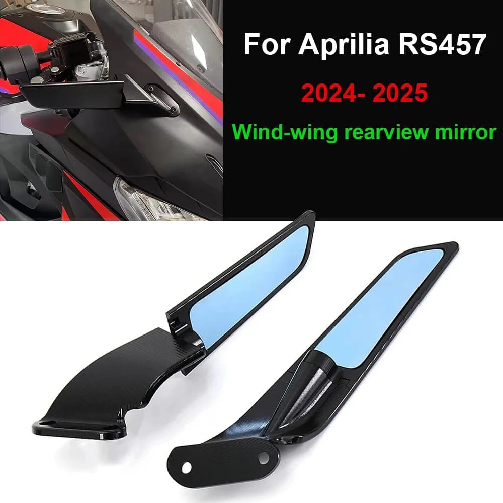 RS 457 Specchietti Stealth per moto Specchietto laterale regolabile per Aprilia RS457 2024-2025 Specchietto laterale posteriore del deflettore
