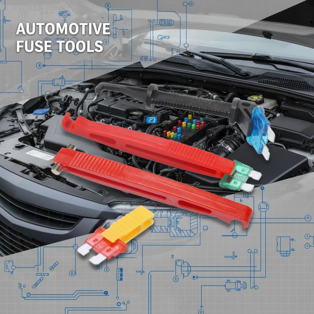 4Pcs/Set Mini Car Fuse Puller Tool Set Automotive Blade Fuse Removal Pliers Easy Install Extract Replacement Kit for Vehicles