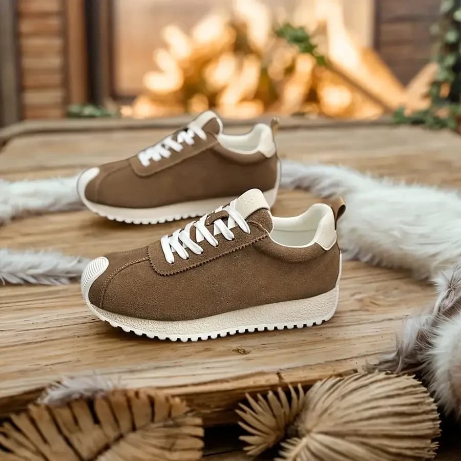 Sneakers Casual Eleganti da Uomo - Comode Scarpe Antiscivolo con Suola Spessa e Supporto per l'Arco Plantare, Resistenti e Allacciate per Tutte le Stagioni