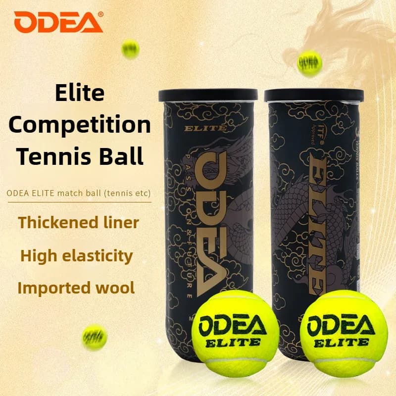 Palline da tennis ODEA Elite, rimbalzo elevato, palline da tennis durevoli per allenamento da competizione professionale, palline da tennis in scatola in pura lana