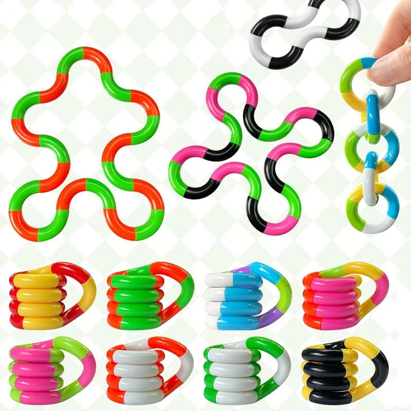 Divertimento Educativo Torsione Sensoriale Agitarsi Giocattoli Creativo Dedformabile Twisty Nodo Catena Spinner Ansia Alleviare Lo Stress Giocattolo Capretto Adolescente Thd