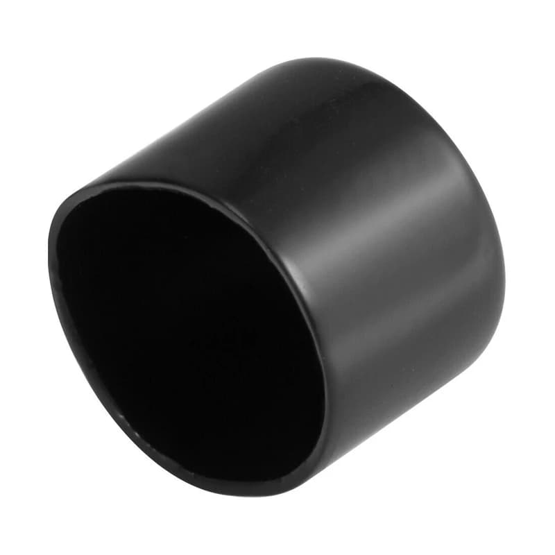 Tappi in gomma con protezione filettata a vite in vinile nero tondo da 42mm