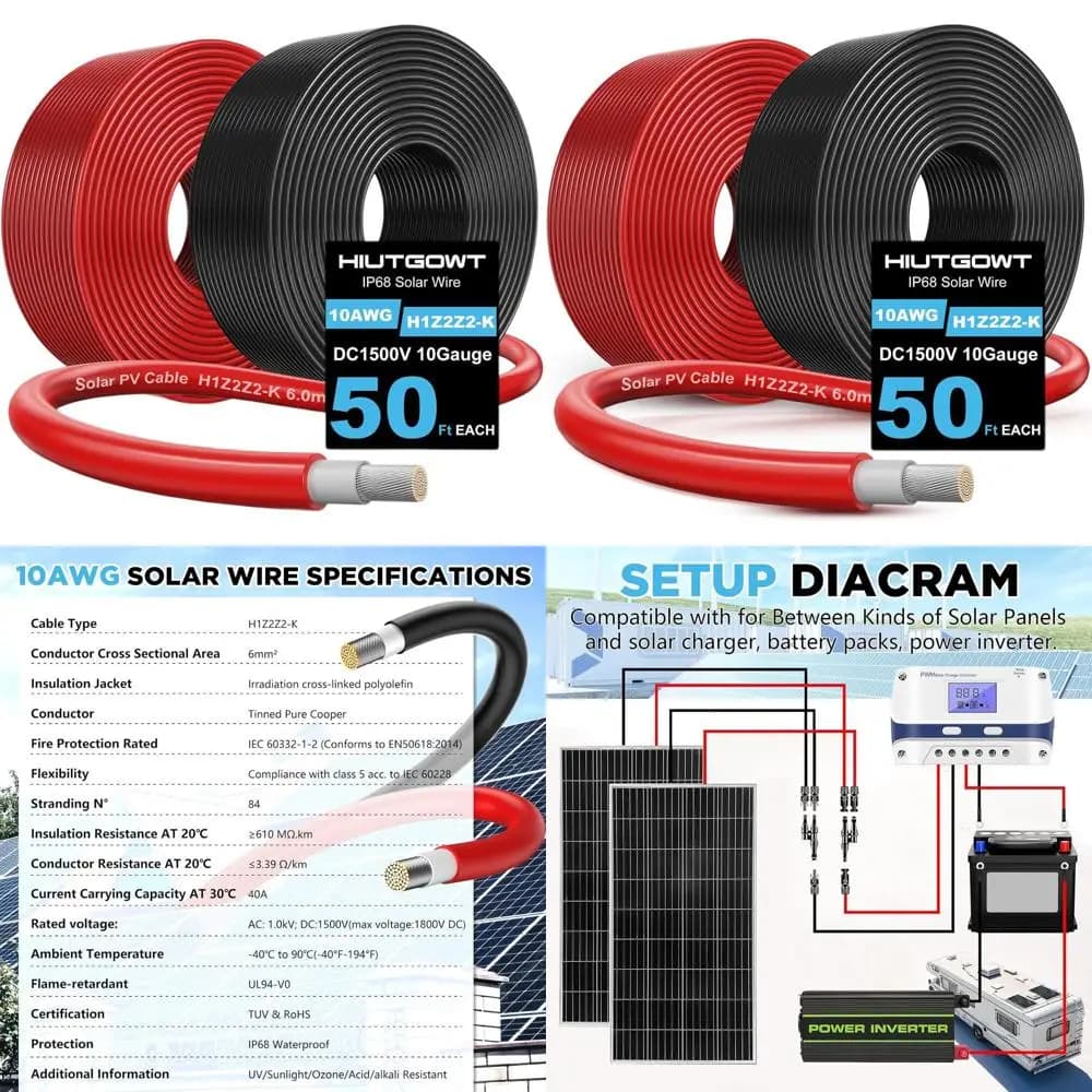 Cavo in rame stagnato da 10 AWG per casa, barca, pannelli RV, controller e inverter
