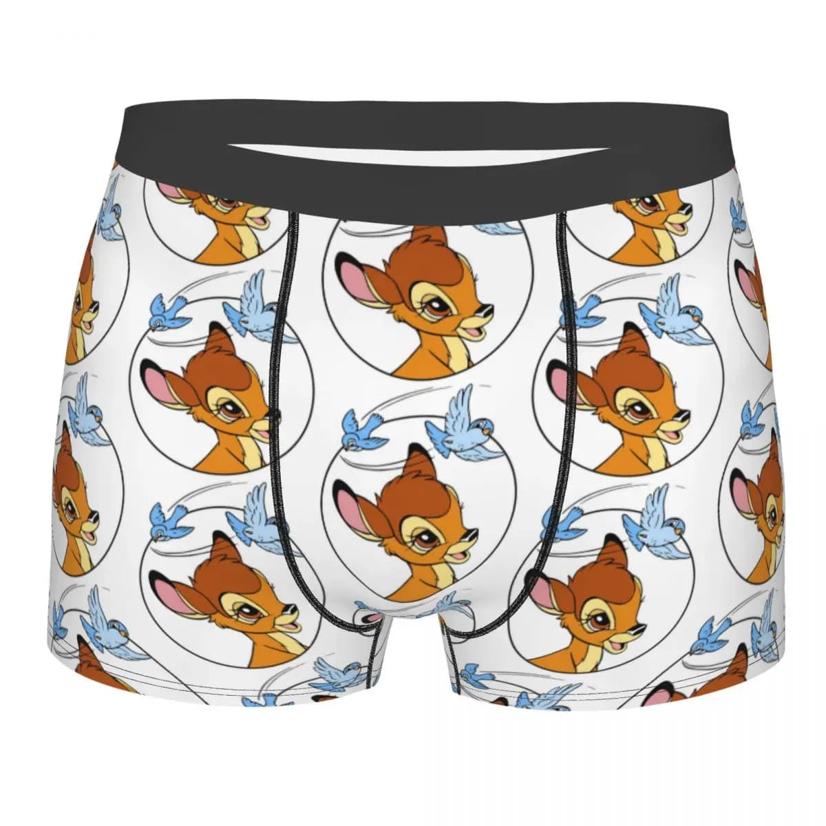 Boxer da Uomo Personalizzati con Stampa Bambi, Slip Elasticizzati, Pantaloncini, Mutande