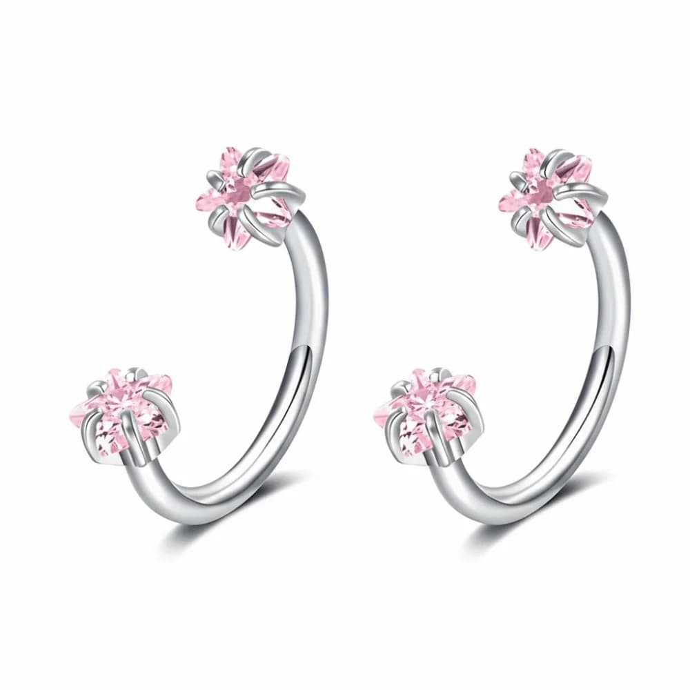 2 Pezzi Eleganti Anelli per Naso in Acciaio Inossidabile con Zirconia, Orecchini a Helix per Cartilagine, Gioielli da Piercing a Forma di C, Gioielli per Piercing Daith, per Feste