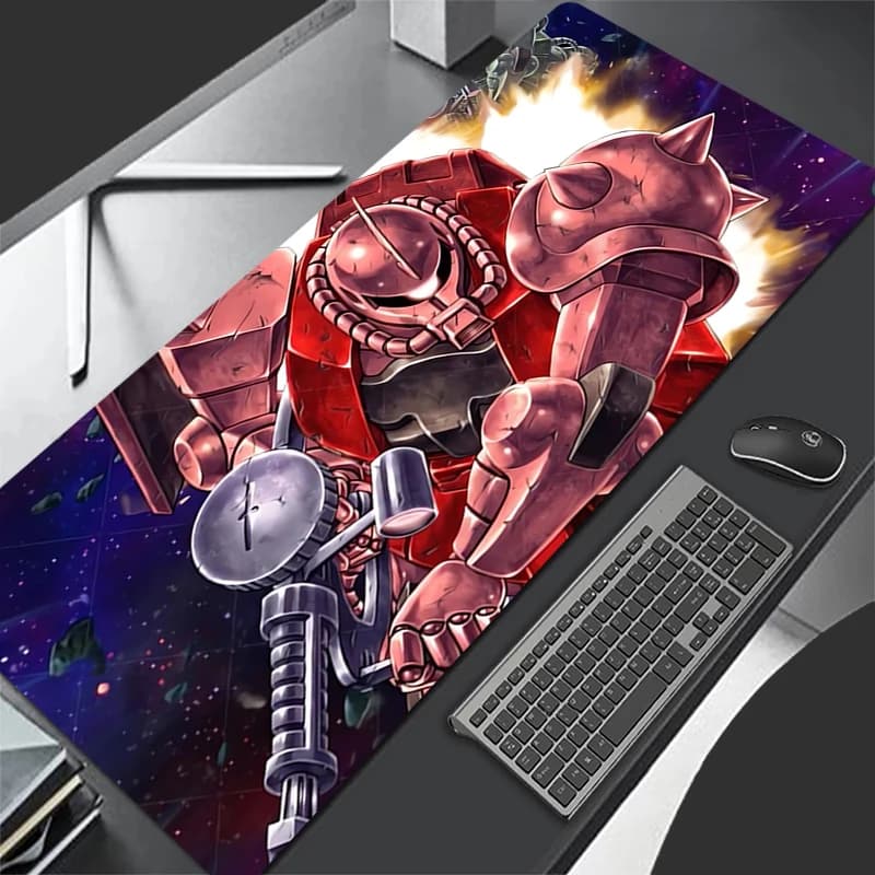Tappetino per mouse da e-sport, tappetino per tastiera per computer, in gomma flessibile, liscio, per gamer, Mechanical Warrior G-gundam Z-zaku II, per PC