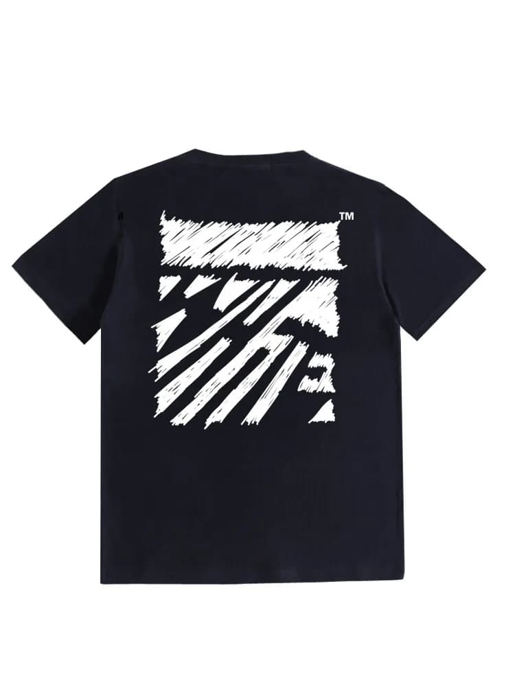 2024 New Oil Painting Arrow Print Short Sleeve round Neck Large Size Women's T-shirt Trendy Cotton Commute Style