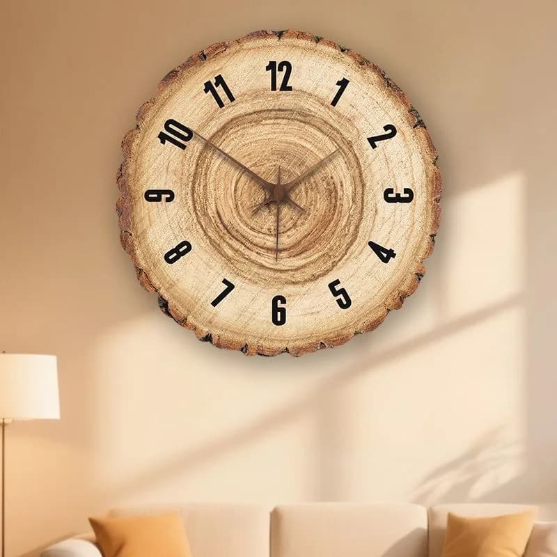 Wall clock with simple and fashionable pattern Wall hanging watch Creative and versatile round decorative quartz watch